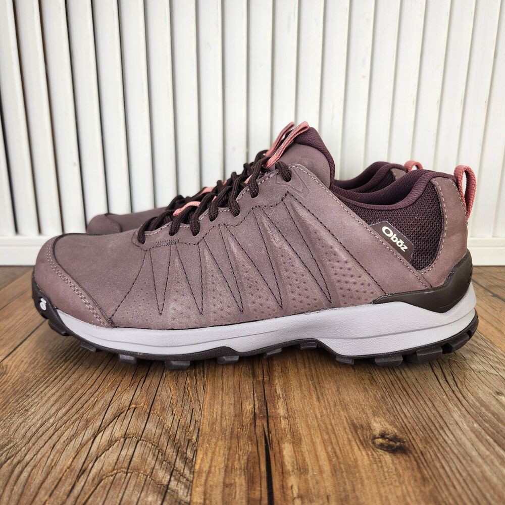 Oboz Sypes Low Leather B-Dry Waterproof Shoes Women's 8 Peppercorn Trail Hiking - Picture 4 of 11